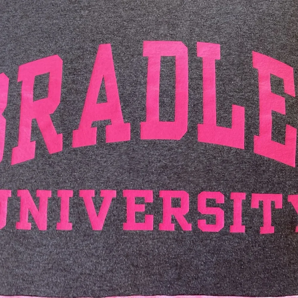Bradley University Braves Handmade upcycled t-shirt 16 x 16 throw pillow cover